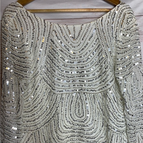 Show me your Mumu embellished sequin Iggy mini dress Frost nwt size small - Picture 10 of 13